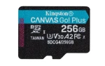 Kingston Canvas Go Plus microSDXC 256GB / UHS-I U3 / Class 10 / čtení: až 200MBs / čtení: až 200MBs / zápis: až 160 MBs (SDCG4/256GBSP)