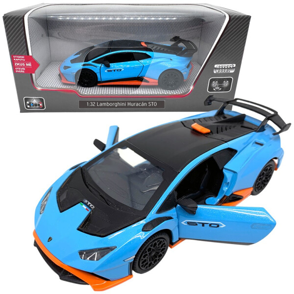 Kovový model - 1:32 Lamborghini Huracan STO modré - Sparkys