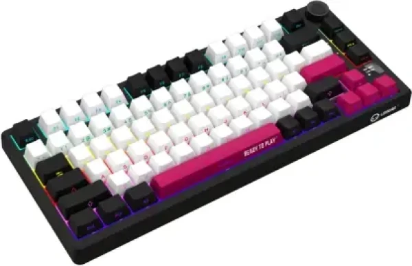 Lorgar KBP7075W (US) černá/červená / bezdrátová herní klávesnice 75% / US / 2.4GHz / BT 5.0 / RGB (LRG-KBP7075W-BK-US)