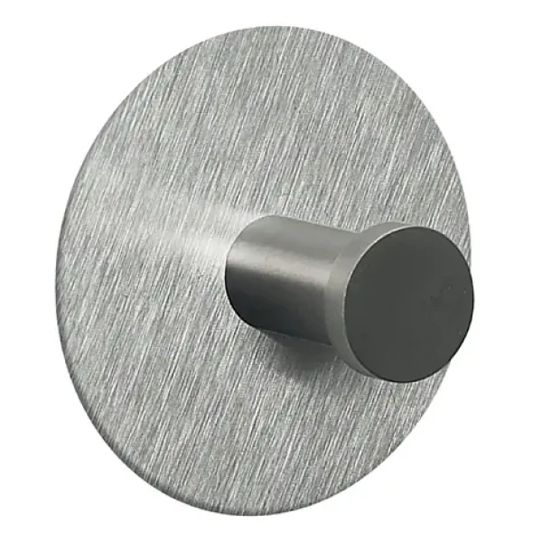 Spirella PUNT-Round kulatý háček na ručníky / kartáčovaná nerez ocel / samolepící / 60 mm (7610583139382)