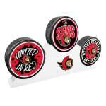 Mustang Puk Ottawa Senators NHL 3 Puck Podium Set