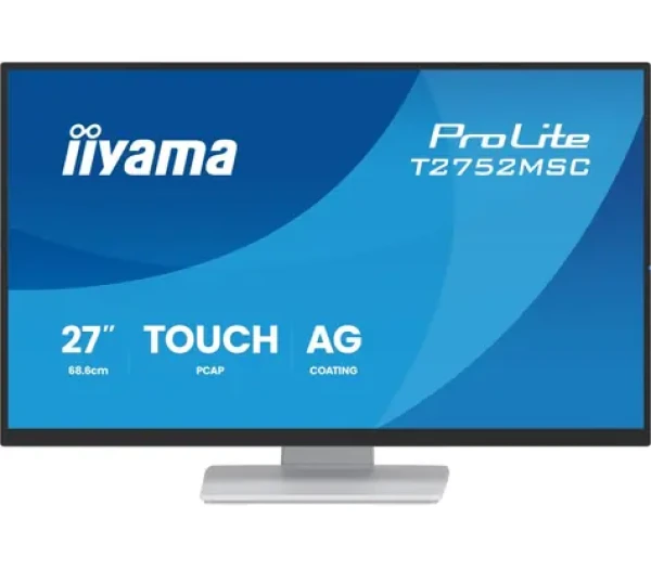 27" IIYAMA ProLite T2752MSC-W1AG bílá / LED / IPS Touch / 1920 x 1080 / 16:9 / 5 ms / 1000:1 / 400cd-m2 / VESA (T2752MSC-W1AG)