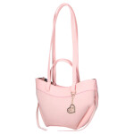 Stylová semišová kabelka na rameno LB Andrea, růžová