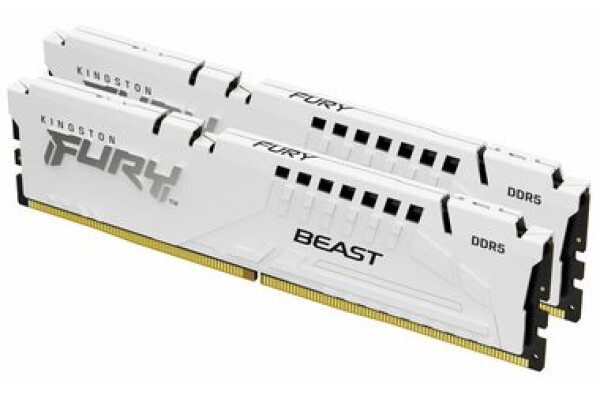 Kingston Fury Beast White 64GB (2x 32GB) DDR5 6000MHz / CL30 / DIMM / On-Die ECC / EXPO / 1.35V (KF560C30BWEK2-64)