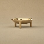 Stoff Nagel Designová miska se svícny STOFF Nagel Brushed Brass, zlatá barva, kov