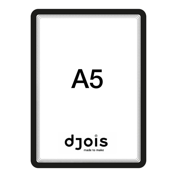 Djois samolepicí rámeček - Magneto, A5, černý, 2 ks