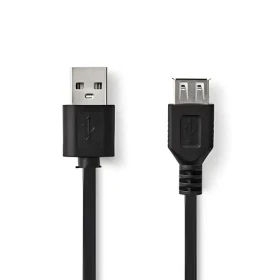 Nedis CCGB60010BK20 černá / Prodlužovací kabel USB / USB 2.0 / zástrčka A - zásuvka A / 2 m (CCGB60010BK20)
