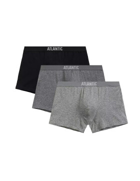 Boxerky Atlantic 3MH-011 A'3 S-2XL černošedá melanž XL
