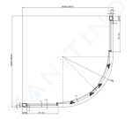 RAVAK - Blix Sprchový kout čtvrtkruhový BLCP4-90, 880-900 mm, bílá/čiré sklo 3B270100Z1