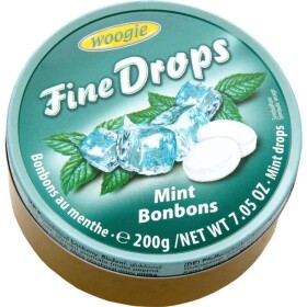 Woogie Fine Drops Mint Bonbony 200g