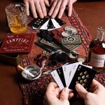 GENTLEMEN'S HARDWARE Kapesní sada na Texas Hold 'em Poker, červená barva, kov, papír