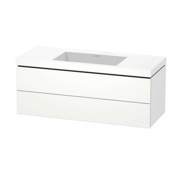 DURAVIT - L-Cube Skříňka s umyvadlem 50x120x48 cm, 2 zásuvky, bílá mat LC6929N1818
