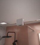 Erga Paris, stabilizační vzpěra pro sprchové zástěny o tloušťce skla 8mm, délka max. 100% 150cm, chromová, ERG-V02-PARIS-BAR-CR