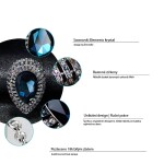 Exkluzivní brož Swarovski Elements Béatrice, Tmavě modrá