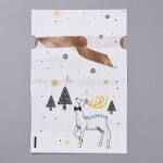 Vánoční dárkový sáček se saténovou stuhou - bílý - 23 x 15 x 0,011 cm - 1 ks