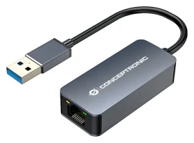 Conceptronic USB adaptér na 2,5G Ethernet šedá / Síťová karta / USB 3.0 / 2500 Mbit/s / Wake-on-LAN (ABBY12G)