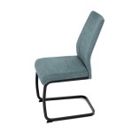 Jídelní židle, zelená, hladká látka, DCL-438 GRN2