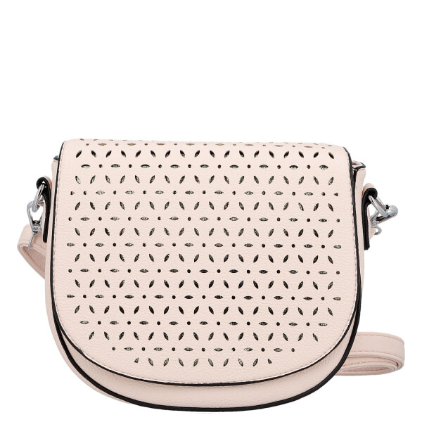 Moderní dámská koženková crossbody kabelka Lydie, růžová