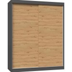 Skříň Iga 160 antracit/artisan B - bez zrcadla