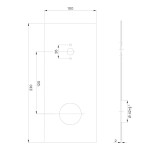 Mereo Dita jednocestná podomítková baterie s ramínkem, s hranatým krytem CBE60105DCU