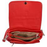 Stylová dámská kožená crossbody kabelka Keolla, červená