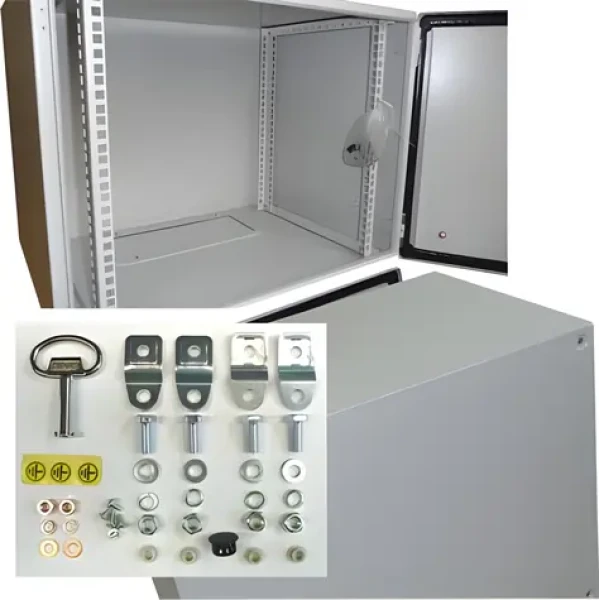 Opticord OCRACK / Venkovní nástěnný rozvaděč / 19" / 6U / 400 mm / IP55 / plechové dveře (9051)