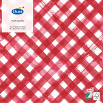 Ubrousky červeno-bílé 20 ks 33 cm x 33 cm 3-vrstvé Duni Ubrousky červeno-bílé 20 ks 33 cm x 33 cm 3-vrstvé Duni