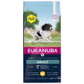 Eukanuba Adult Medium 15+3kg ZDARMA / granule pro psy / pro střední plemena (1743-145917)