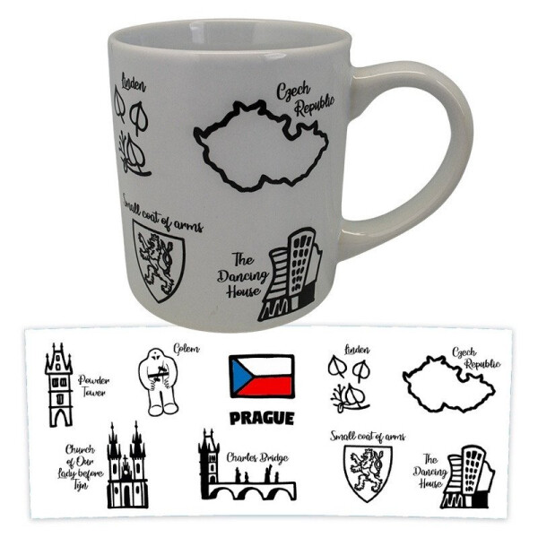 Hrnek TOP PRAHA bílý 250 ml