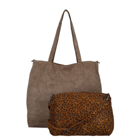 Elegantní dámská shopper taška 2v1 Rimela, šedo-béžová