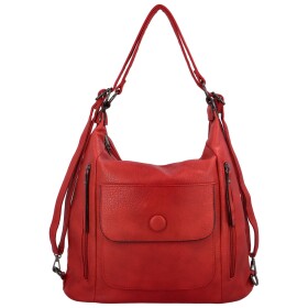 Trendová dámská kabelka/batoh Retion, tmavě červená