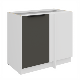 Spodní rohová skříňka Aria 105 ND 1F BB Barva korpusu: Bílá, Barva dvířek: GR - Graphite AFM
