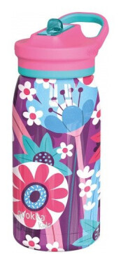 Nerezová termoláhev s pítkem Pop Kids Blooming Garden 445ml