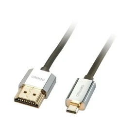 Lindy CROMO Slim černá / HDMI kabel / High Speed / 0,5 m / HDMI-A na Micro HDMI / Ethernet (41680)