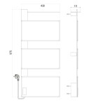Mereo Elektrický sušák ručníků, 3 moduly, černý MT82B
