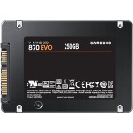 SAMSUNG 870 EVO 250GB / 2.5 / MLC / RW: 560 / 530 MBps / IOPS: 98K / 88K / MTBF 1.5mh / 5y (MZ-77E250B/EU)