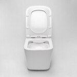 REA - Závěsná WC mísa včetně sedátka Raul Rimless bílá REA-C9660