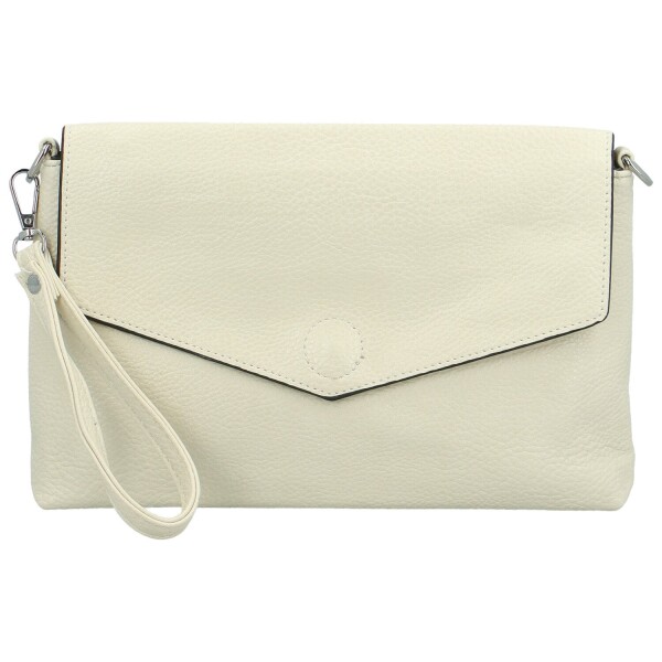 Stylová dámská koženková crossbody kabelka Loren, krémová