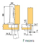 BLUM 71T9550 závěs, naložený, silné dveře, 95° (12060)