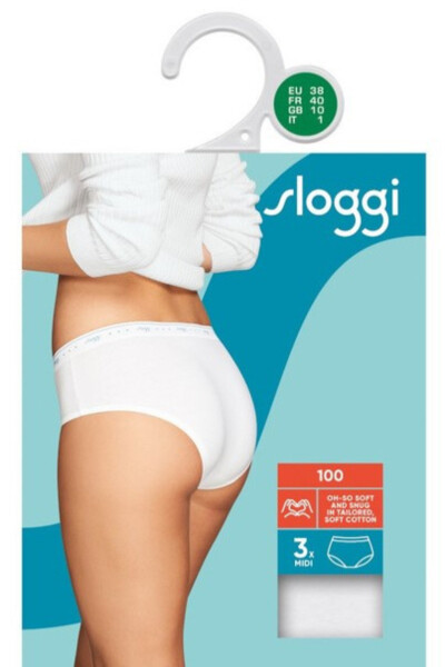 SLOGGI Dámské kalhoty FIGS 24/7 100 H Midi 3P bílá 40
