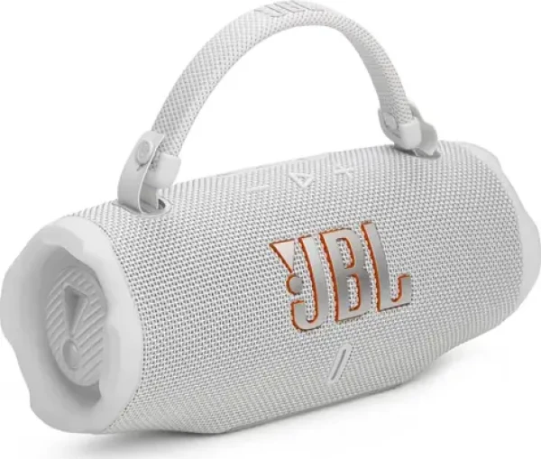 JBL Charge 6 bílá / Bluetooth reproduktor / výdrž 24 hodin / IP68 / Bluetooth / 4722 mAh (JBLCHARGE6WHT)