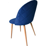 Pohodlné modré křeslo v moderním skandinávském stylu Modrá ALLSTO-SKY80-VELVET-BLUE