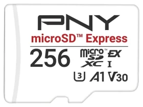 PNY microSD Express 256GB / Paměťová karta / SD Express / UHS-I U3 / V30 / čtení 890 MB/s / zápis 750 MB/s (P-SDU256P31880EXP-GE)