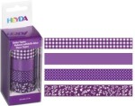 HEYDA Sada papírových pásek - fialový mix 1,5 cm x 5 m