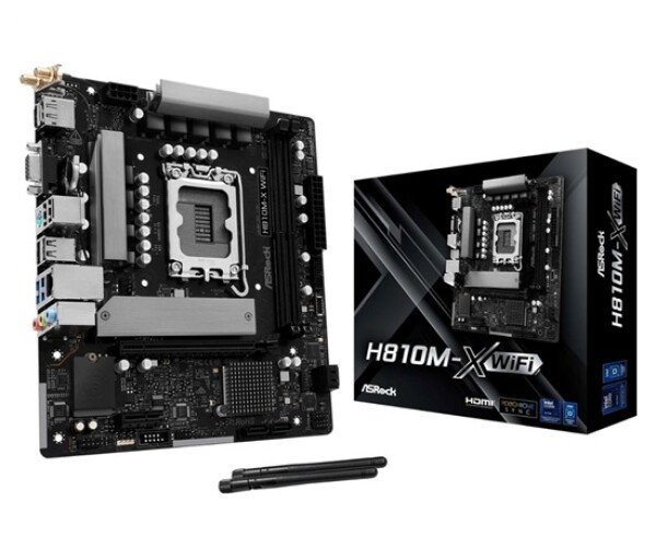 ASRock MB Sc LGA1851 H810M-X WIFI, Intel H810, 2xDDR5, 1xDP, 1xHDMI, 1xVGA, WiFi, mATX EDF_1883044