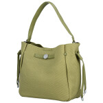 Módní dámská koženková kabelka na rameno Aminta, zelená