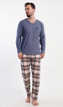 Pánské pyžamo dlouhé Paul tmavě šedá M