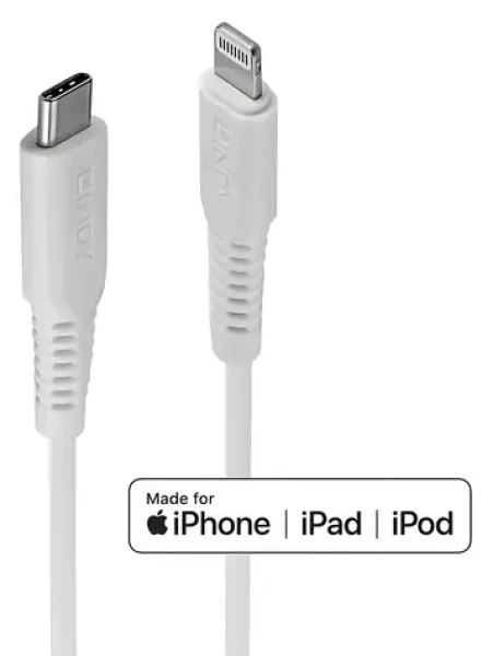 Lindy USB-C na Lightning bílá / Kabel / 1 m / 480 Mbit/s (31316)