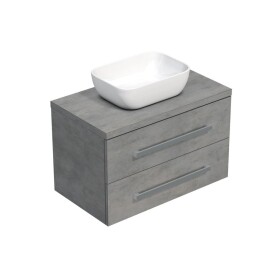 Koupelnová skříňka s krycí deskou SAT Cube Way 80x53x46 cm beton mat CUBE46803BE45 CUBE46803BE45