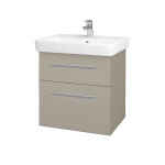 Dřevojas - Umyvadlová skříňka Q MAX SZZ2 60 - M05 Béžová mat / Úchytka T01 / M05 Béžová mat 198343A